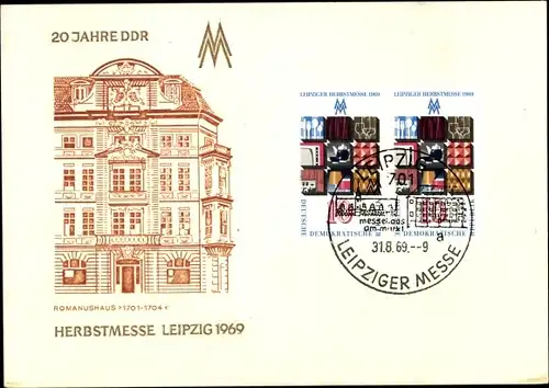 Ak Leipzig in Sachsen, Herbstmesse Leipzig 1969, 20 Jahre DDR