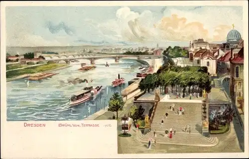 Litho Dresden, Brühlsche Terrasse