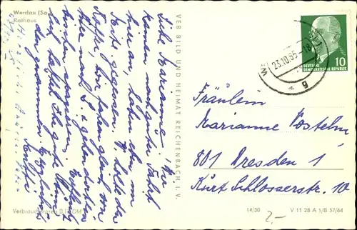 Ak Werdau in Sachsen, Rathaus