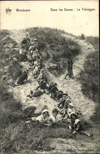 Ak Wenduine Wenduyne De Haan Westflandern, Dans les Dunes, Le Toboggan