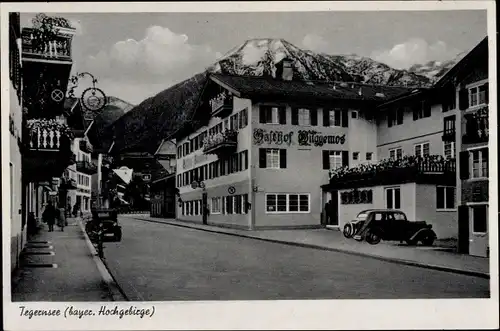 Ak Tegernsee in Oberbayern, Straßenansicht, Gasthof