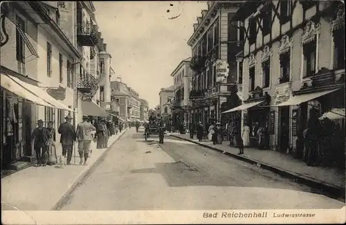 Ak Bad Reichenhall in Oberbayern, Ludwigstraße, Café Konditorei