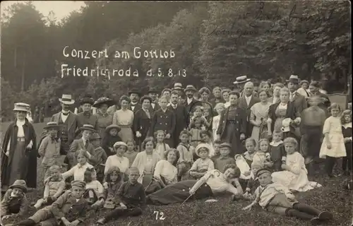 Foto Ak Friedrichroda im Thüringer Wald, Conzert am Gottlob, 05.08.1913