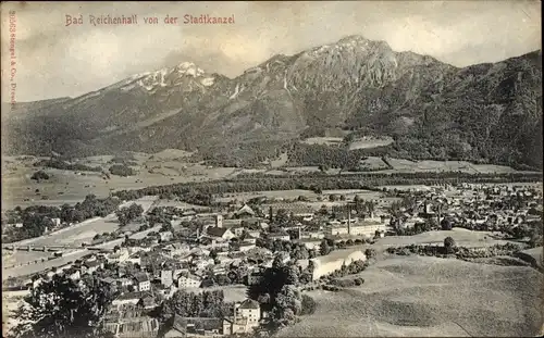 Ak Bad Reichenhall in Oberbayern, Ortsansicht von der Stadtkanzel