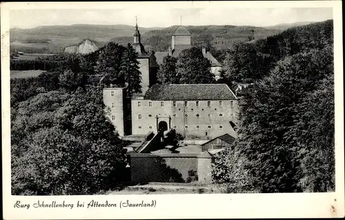 Ak Attendorn im Sauerland, Burg Schnellenberg, Burggaststätten