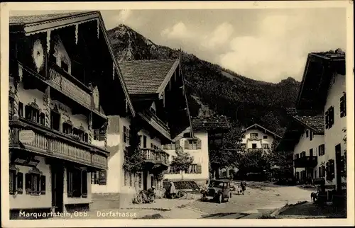 Ak Marquartstein im Chiemgau Oberbayern, Dorfstraße
