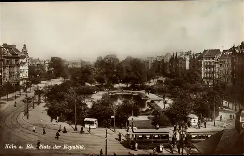 Ak Köln am Rhein, Platz der Republik, Straßenbahn