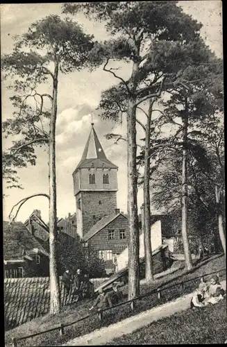 Ak Hildesheim in Niedersachsen, Kehrwiederturm, Kursus für weibl. Jugendpflege 1914