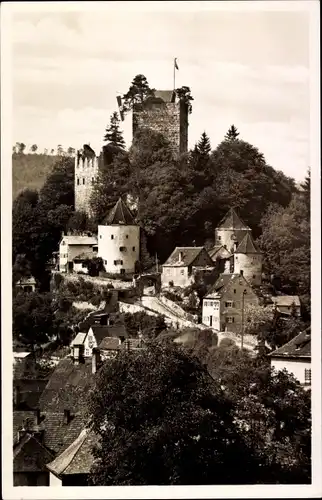 Ak Pappenheim Mittelfranken, Blick auf die Burg von Osten