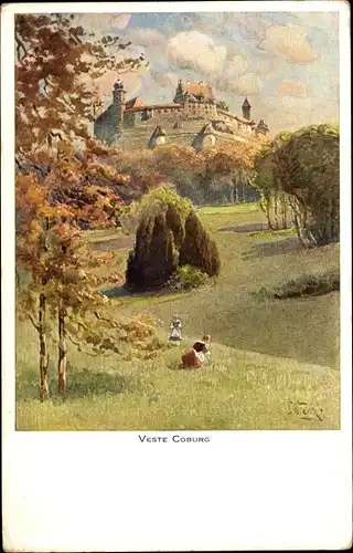 Künstler Ak Coburg in Oberfranken, Veste Coburg