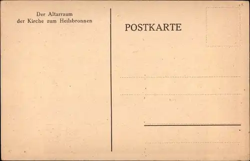 Ak Berlin Schöneberg, Kirche zum Heilsbronnen, Altarraum