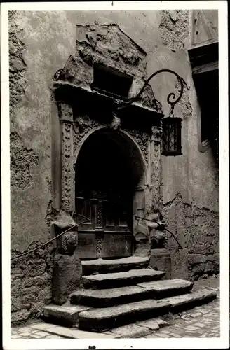 Ak Rothenburg ob der Tauber Mittelfranken, Rathausportal