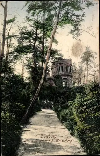 Ak Duisburg im Ruhrgebiet, Turm-Ruine auf dem Kaiserberg