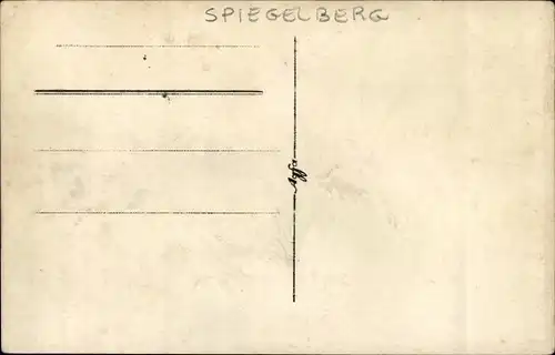 Foto Ak Spiegelberg in Württemberg, Panorama, Kirche, Mann