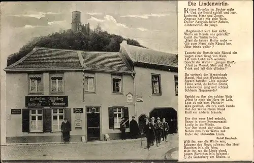 Ak Bad Godesberg Bonn am Rhein, Gasthof Godesberg, Geschwister Schumacher, Die Lindenwirtin