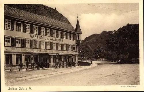 Ak Sulz am Neckar in Baden Württemberg, Gasthof zum Waldhorn, Hotel, Straßenansicht