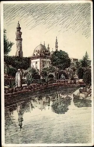 Ak Cairo Kairo Ägypten, The Mosque Sultan Hassan
