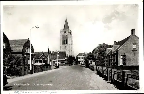 Ak Oostkapelle Walcheren Zeeland, Domburgseweg