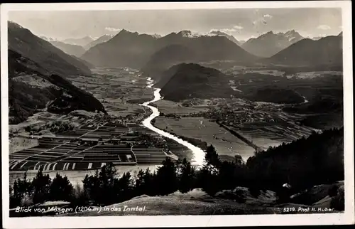 Ak Mösern Telfs in Tirol, Blick in das Inntal