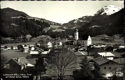 Ak Söll in Tirol,  Gesamtansicht mit Hoher Salve