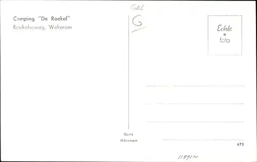 Ak Wekerom Gelderland, Camping De Roekel, Roekelseweg