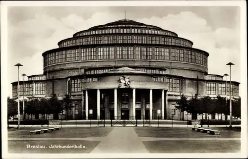Ak Wrocław Breslau Schlesien, Jahrhunderthalle