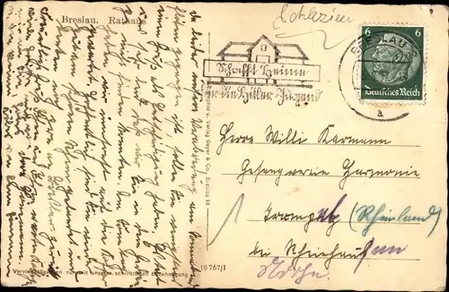 Ak Wrocław Breslau Schlesien, Rathaus