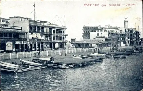 Ak Port Said Ägypten, Quai Francois-Joseph