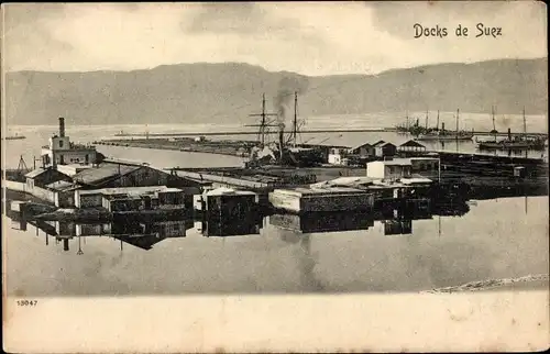 Ak Suez Ägypten, Docks de Suez