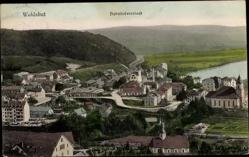 Ak Waldshut Tiengen am Hochrhein, Bahnhofvorstadt