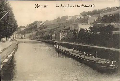 Ak Namur Wallonien, La Sambre et la Citadelle