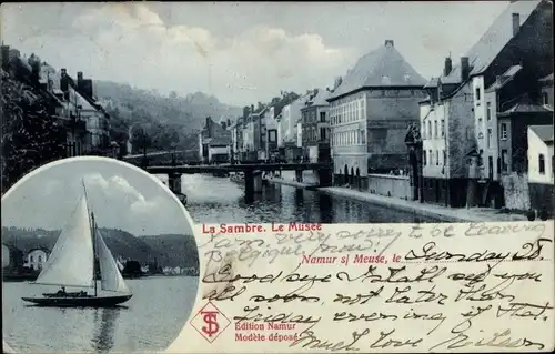 Ak Namur Wallonien, La Sambre, Le Musee