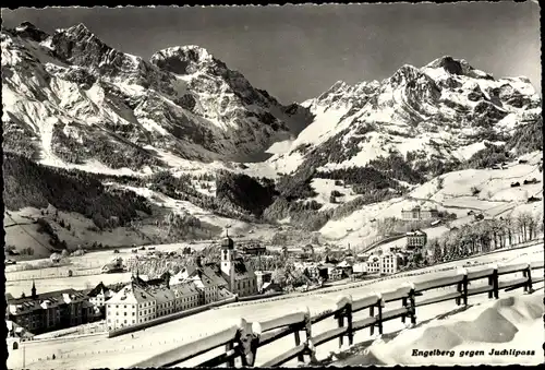 Ak Engelberg Kanton Obwalden Schweiz, Panorama im Winter, Juchlipass