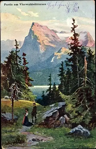 Künstler Ak Vierwaldstättersee Kanton Uri, Landschaft