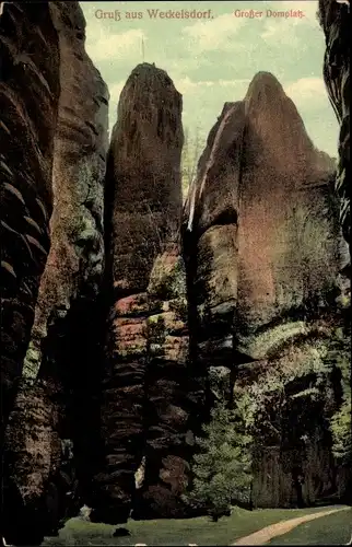 Ak Teplice nad Metují Weckelsdorf Wekelsdorf Region Königgrätz, Großer Domplatz