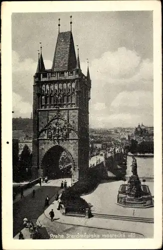 Ak Praha Prag Tschechien, Altstädter Brückenturm