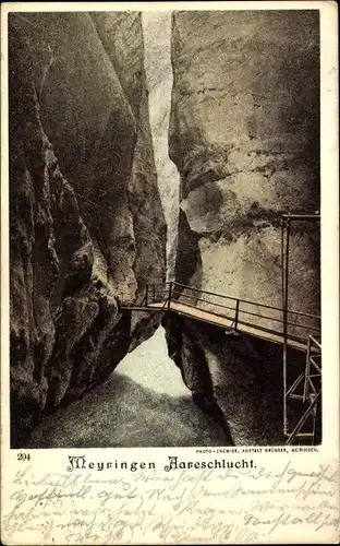 Ak Meiringen Kanton Bern, Gorge de l'Aare, Aareschlucht