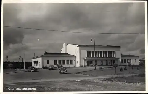 Foto Ak Pori Björneborg Finnland, Rautatieasema