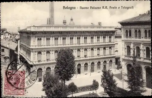 Ak Bologna Emilia Romagna, Nuovo Palazzo R.R. Poste e Telegrafi