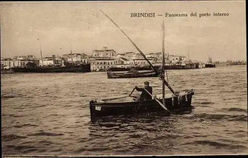 Ak Brindisi Puglia, Panorama del porto interno