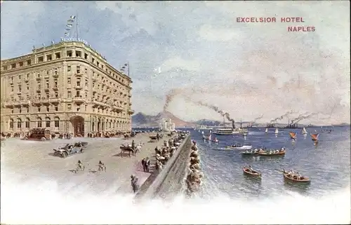 Künstler Ak Napoli Neapel Campania, Excelsior Hotel