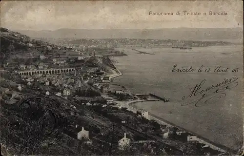 Ak Barcola Triest Trieste Friuli Venezia Giulia, Panorama
