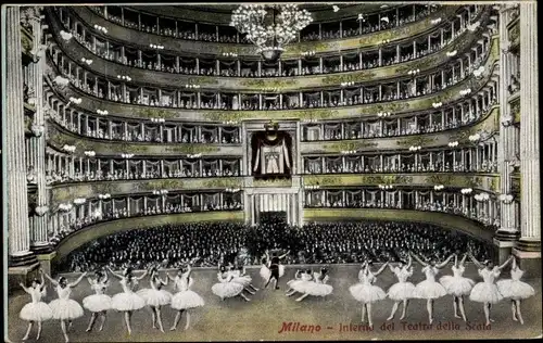 Ak Milano Mailand Lombardia, Interna del Teatro della Scala