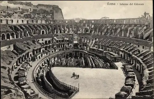 Ak Roma Rom Lazio, Interno del Colosseo