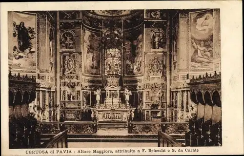 Ak Certosa di Pavia Lombardia, Altare Maggiore
