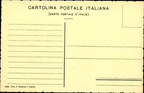 Ak Palermo Sicilia, Panorama dalla Villa Belmonte