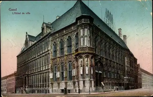 Ak Gand Gent Ostflandern, L'Hotel de Ville
