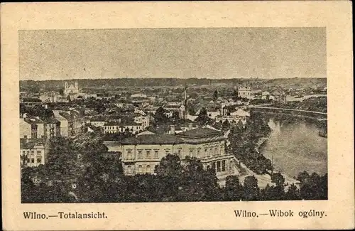 Ak Vilnius Wilna Wilno Litauen, Totalansicht