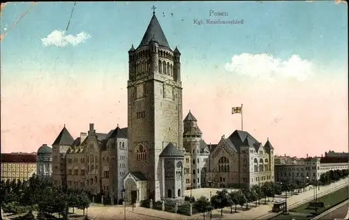Ak Poznań Posen, Königliches Residenzschloss
