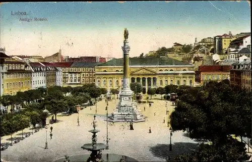 Ak Lisboa Lissabon Portugal, Antigo Rossio